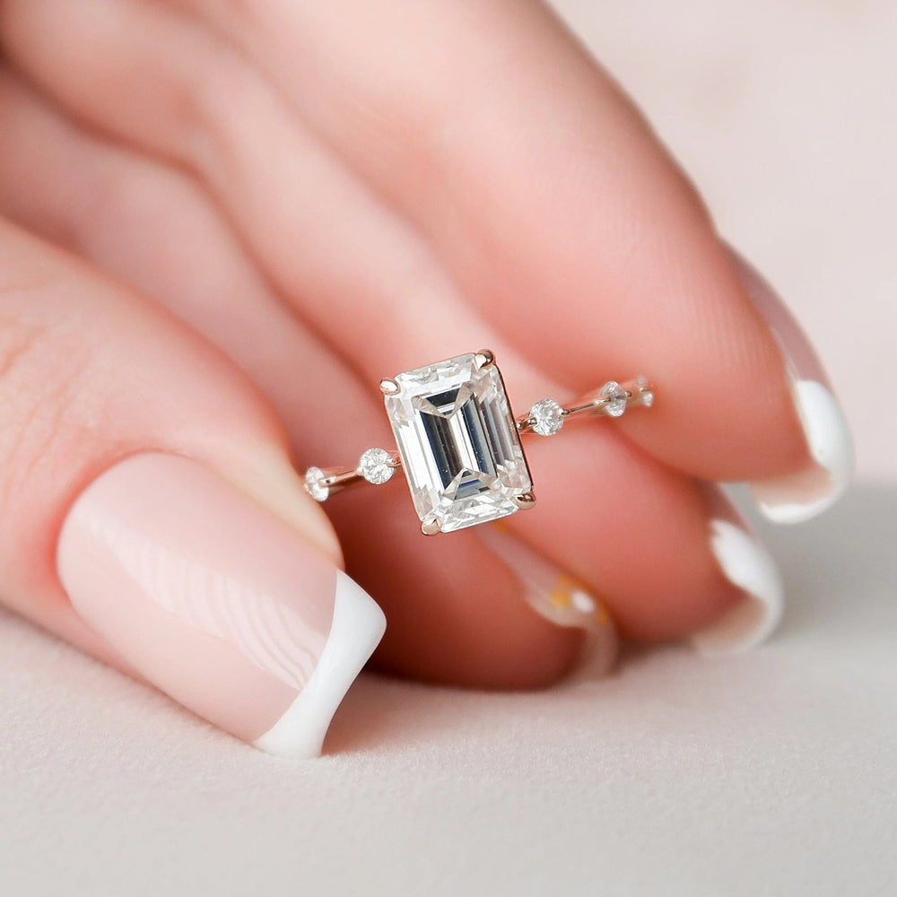 Emerald Cut Labgrown Engagement Ring