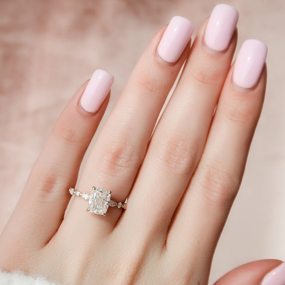 Cushion Cut Labgrown Engagement Ring
