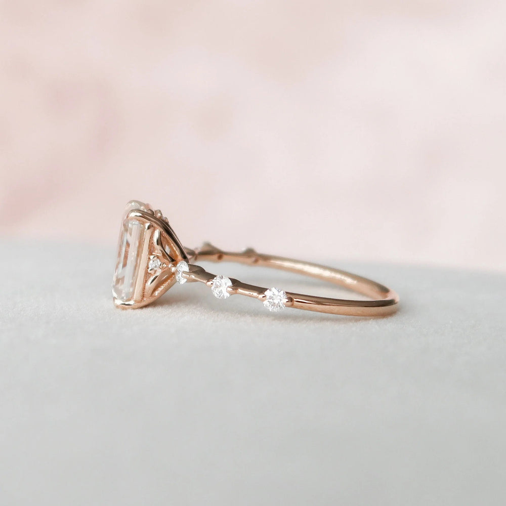Emerald Cut Labgrown Engagement Ring