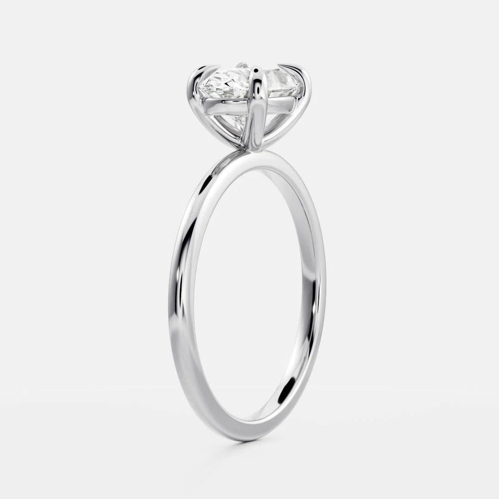 East West Oval Cut Labgrown Engagement Ring