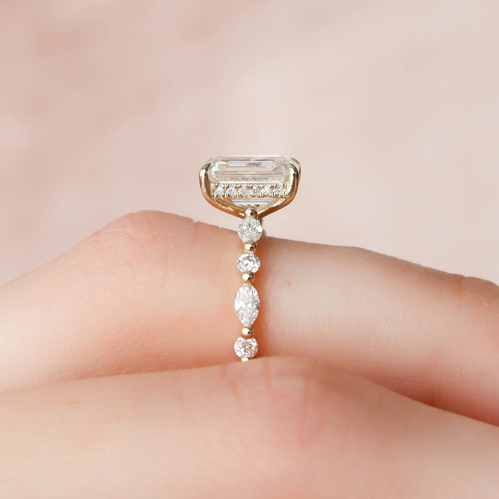 Emerald Cut Labgrown Engagement Ring