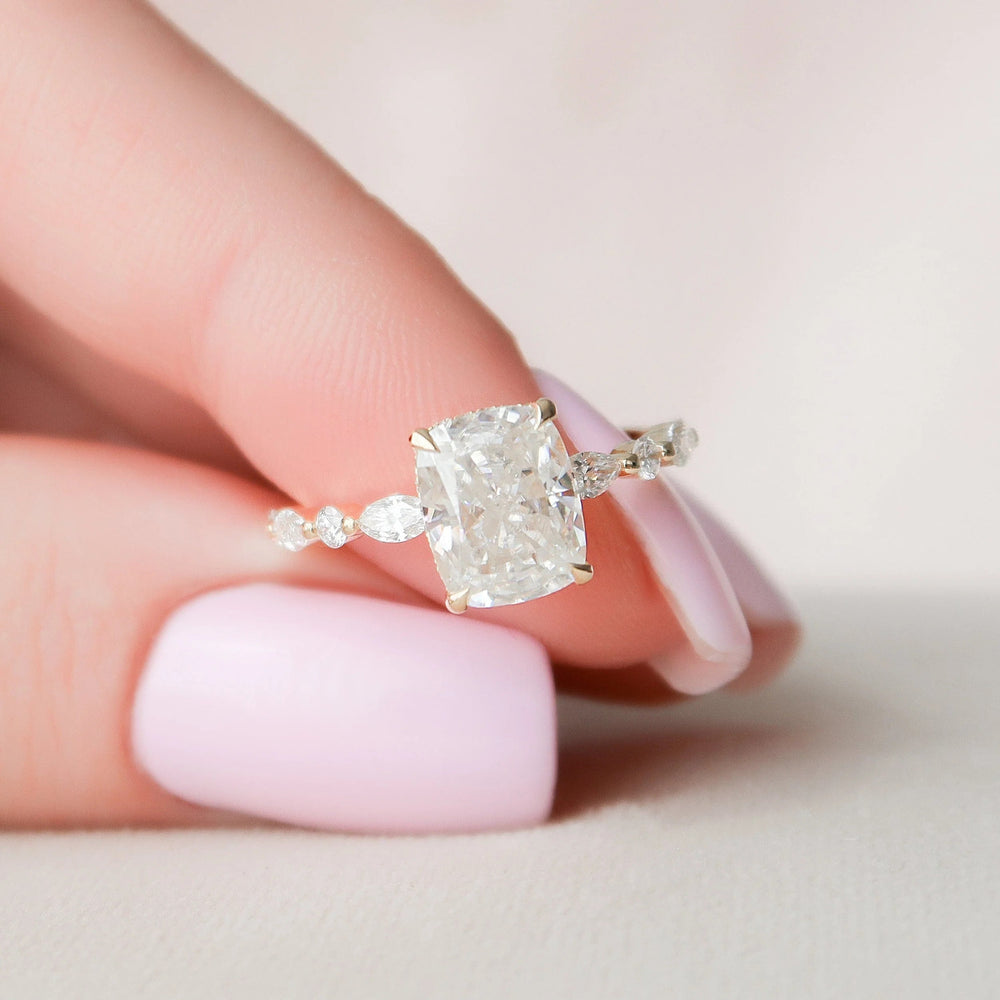 Cushion Cut Labgrown Engagement Ring