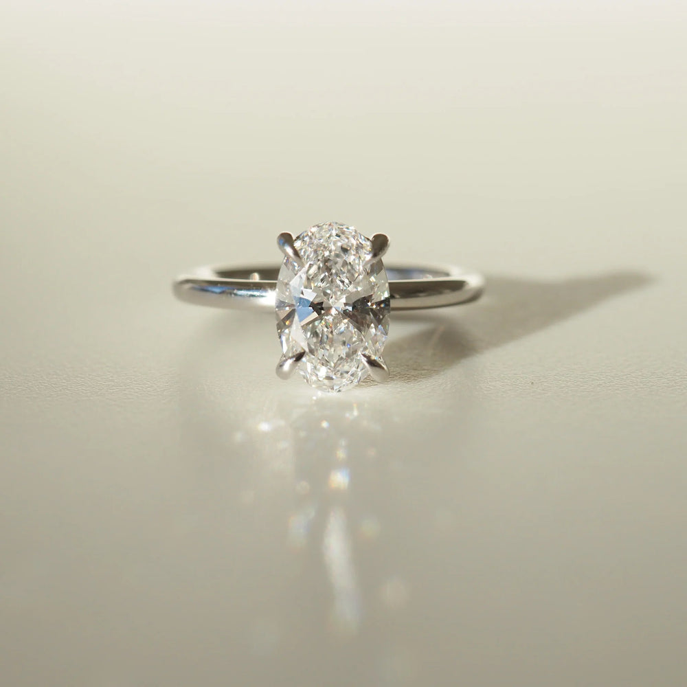 Oval Cut Labgrown Engagement Ring, Oval Cut Ring