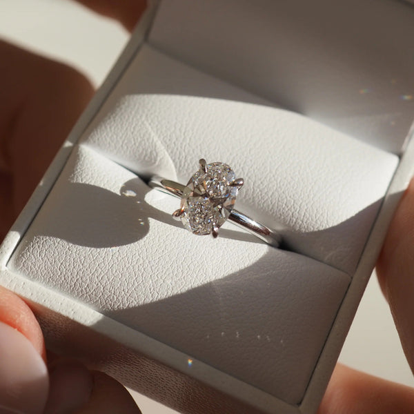 Oval Cut Labgrown Engagement Ring, Oval Cut Ring