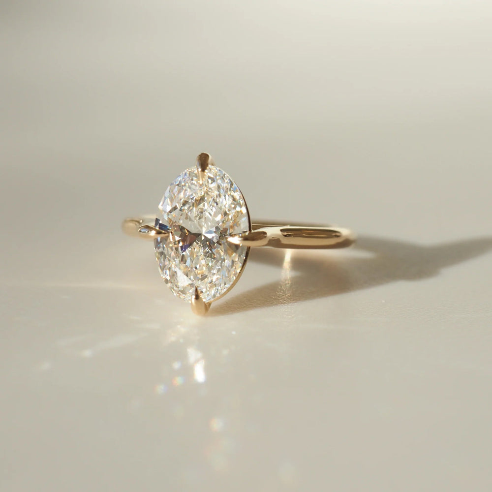Oval Cut Labgrown Engagement Ring, Oval Cut Ring
