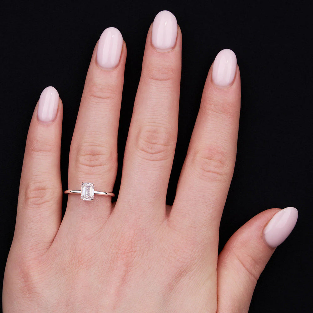 Emerald Cut Labgrown Engagement Ring
