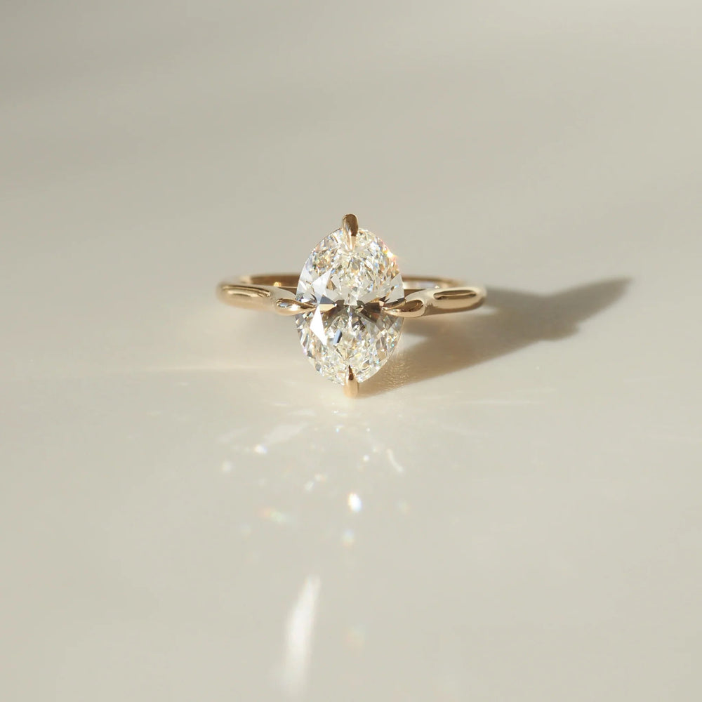 Oval Cut Labgrown Engagement Ring, Oval Cut Ring