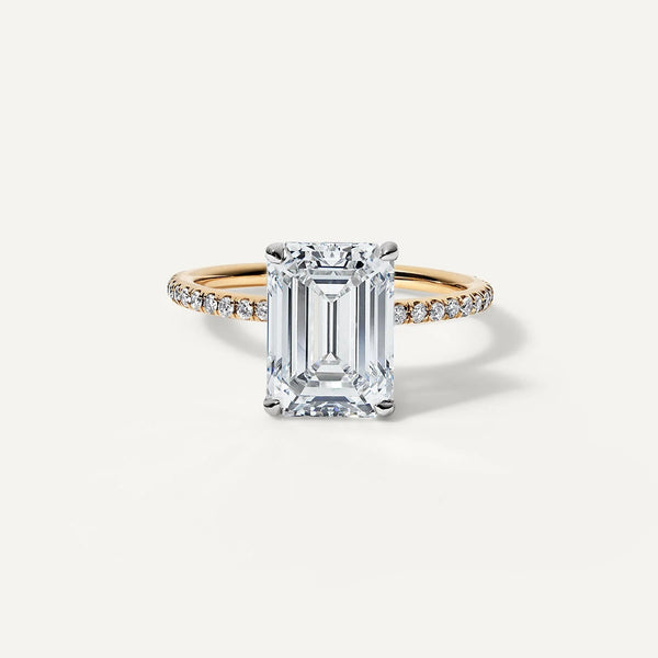 Emerald Cut Labgrown Engagement Ring