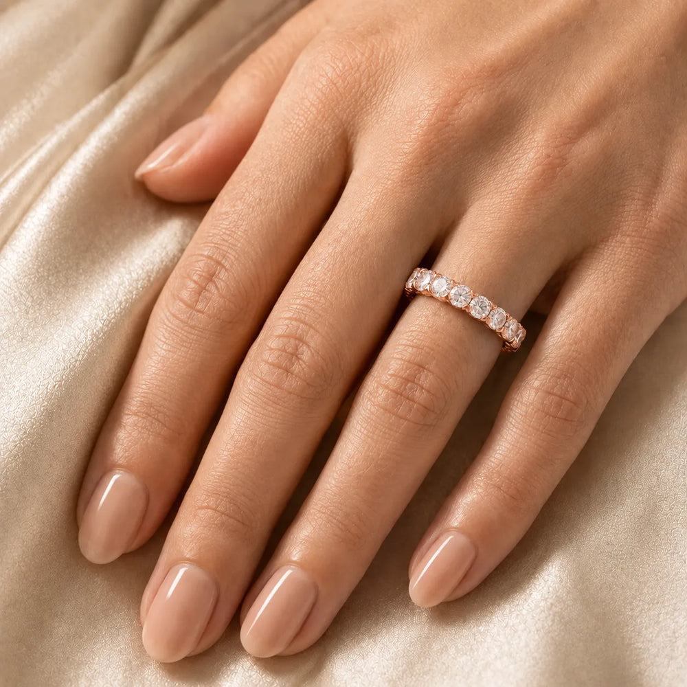 The Infinite Radiance Round Cut Eternity Band