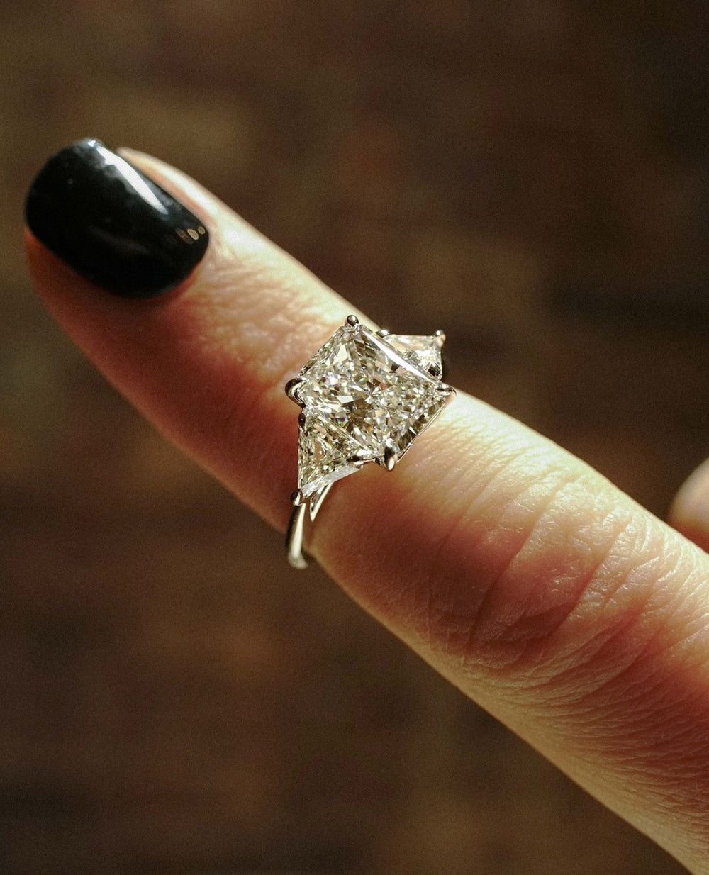 Radiant Cut Labgrown Engagement Ring,