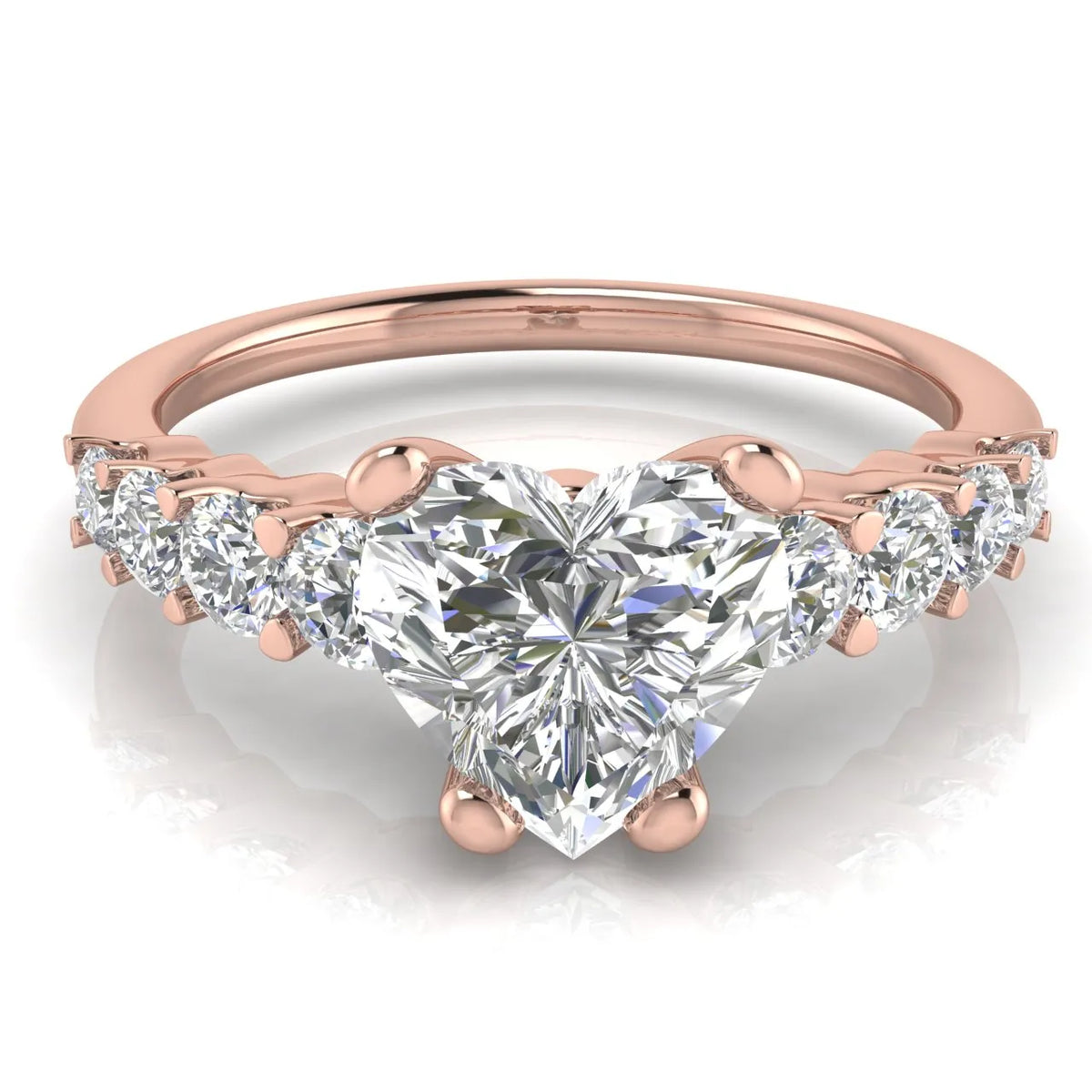 Elegant Solitaire Ring with Accent Stones