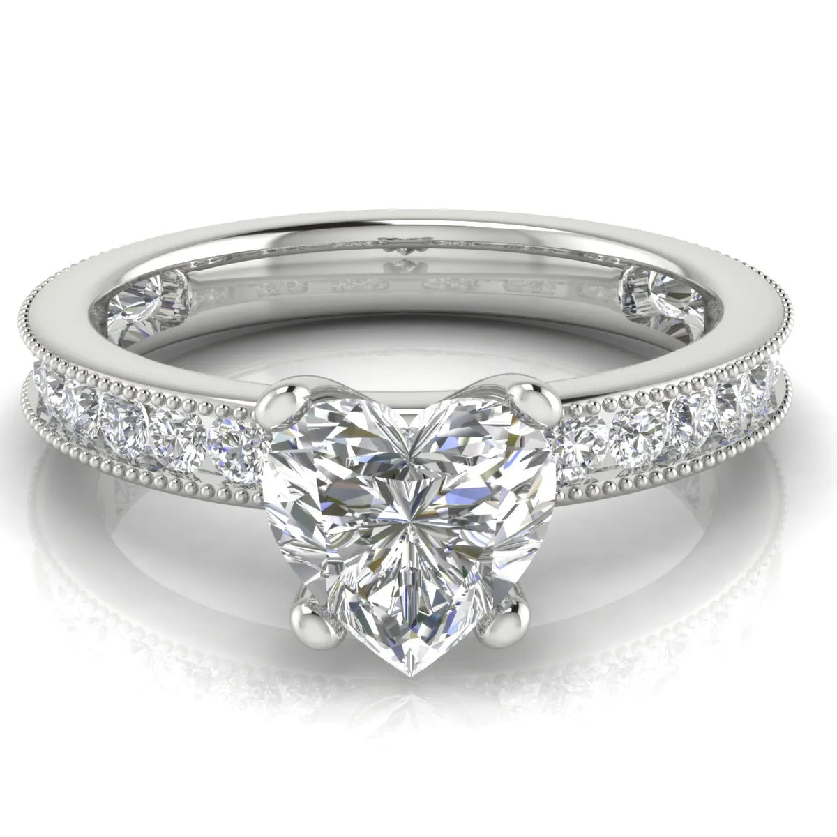 Vintage-Inspired Accent Solitaire Ring