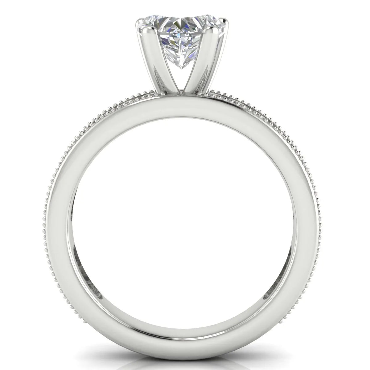 Vintage-Inspired Accent Solitaire Ring