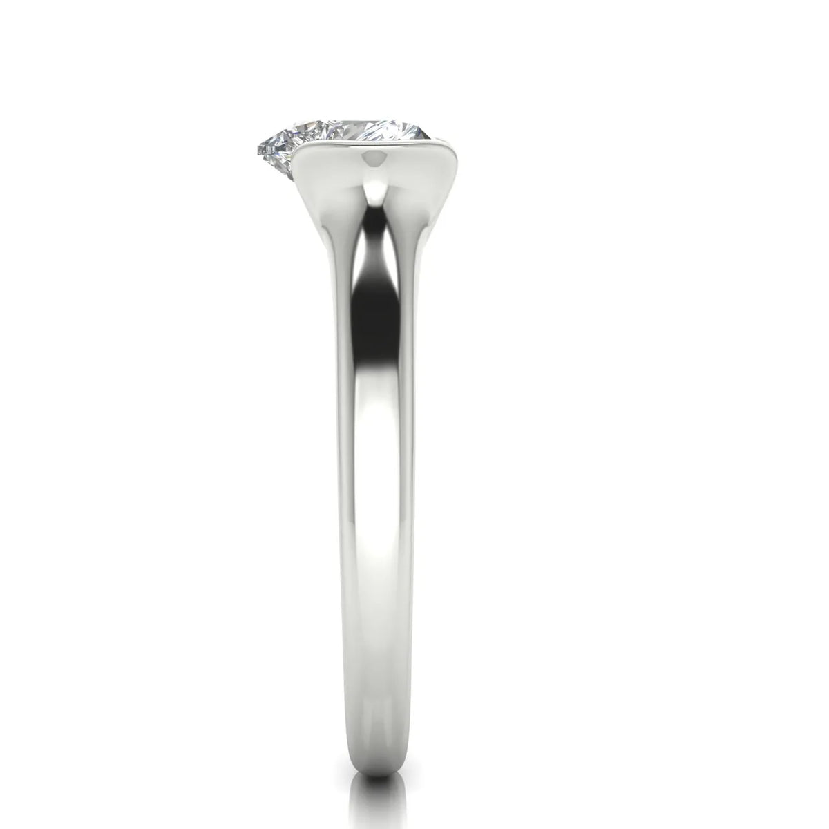 Modern Bezel-Inspired Solitaire Ring