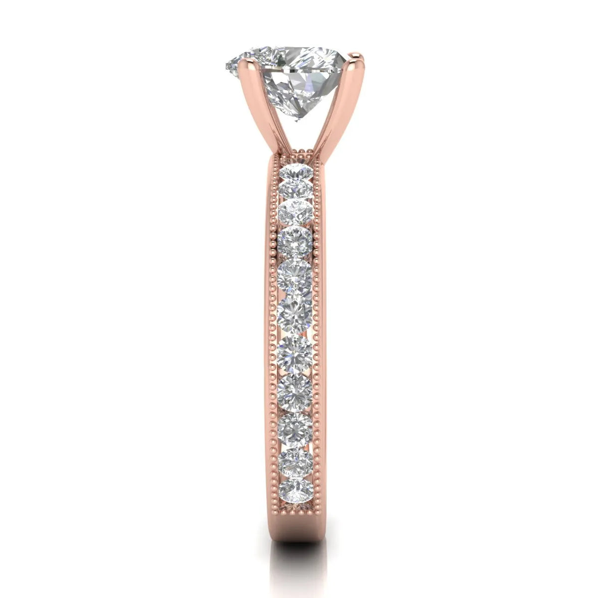 Vintage-Inspired Accent Solitaire Ring