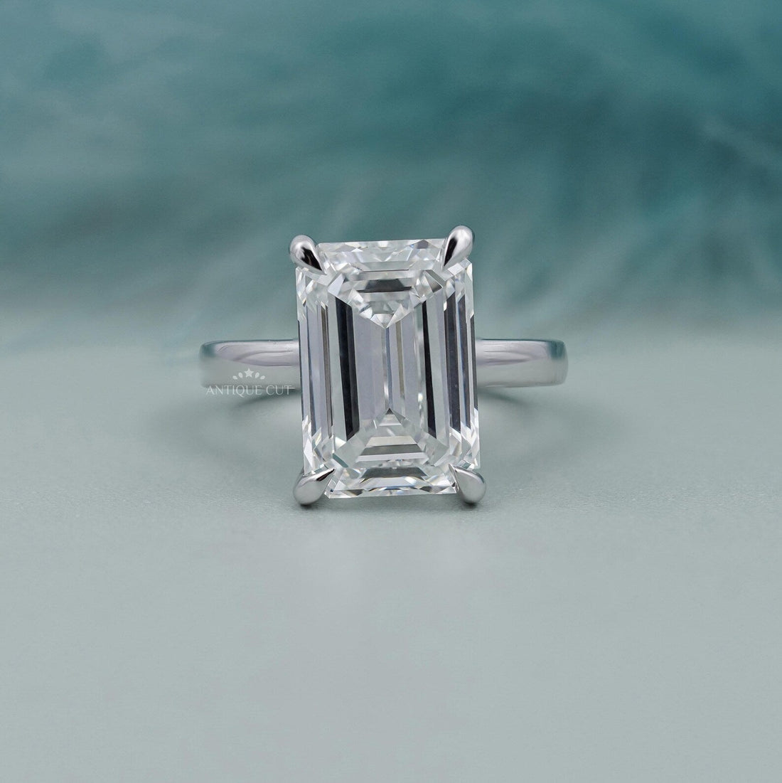 8.00TCW Emerald Cut Diamond Engagement Ring | Solitaire Ring | Lab Grown Diamond | IGI Certified D-E-F VVS-VS.