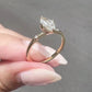 0.50ct Marquise Lab Diamond Accent Engagement Ring | IGI Certified | DEF VVS–VS | Custom Gold