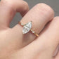 0.50ct Marquise Lab Diamond Accent Engagement Ring | IGI Certified | DEF VVS–VS | Custom Gold