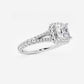 HB1202469 Shown with a 1 carat center diamond. Please click DETAILS below to see the diamond details about this ring. Try it on Nirvana 1 1/5 ctw Princess Lab Grown Diamond Split Shank Halo Engagement Ring