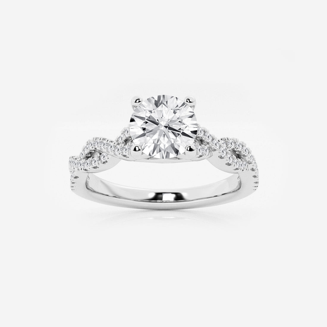 Audrey 1 ctw Round Lab Grown Diamond Double Twist Engagement Ring