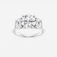 Athena 4 ctw Round Lab Grown Diamond Three-Stone Ring