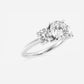 Athena 4 ctw Round Lab Grown Diamond Three-Stone Ring