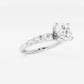 Amelia 2 ctw Round Lab Grown Diamond Graduated Engagement Ring