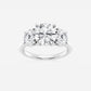 Athena 4 ctw Round Lab Grown Diamond Three-Stone Ring