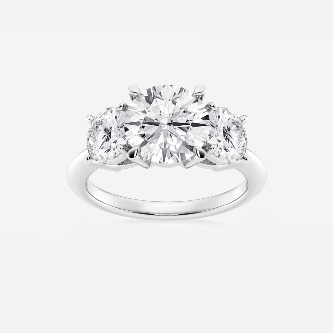 Athena 4 ctw Round Lab Grown Diamond Three-Stone Ring