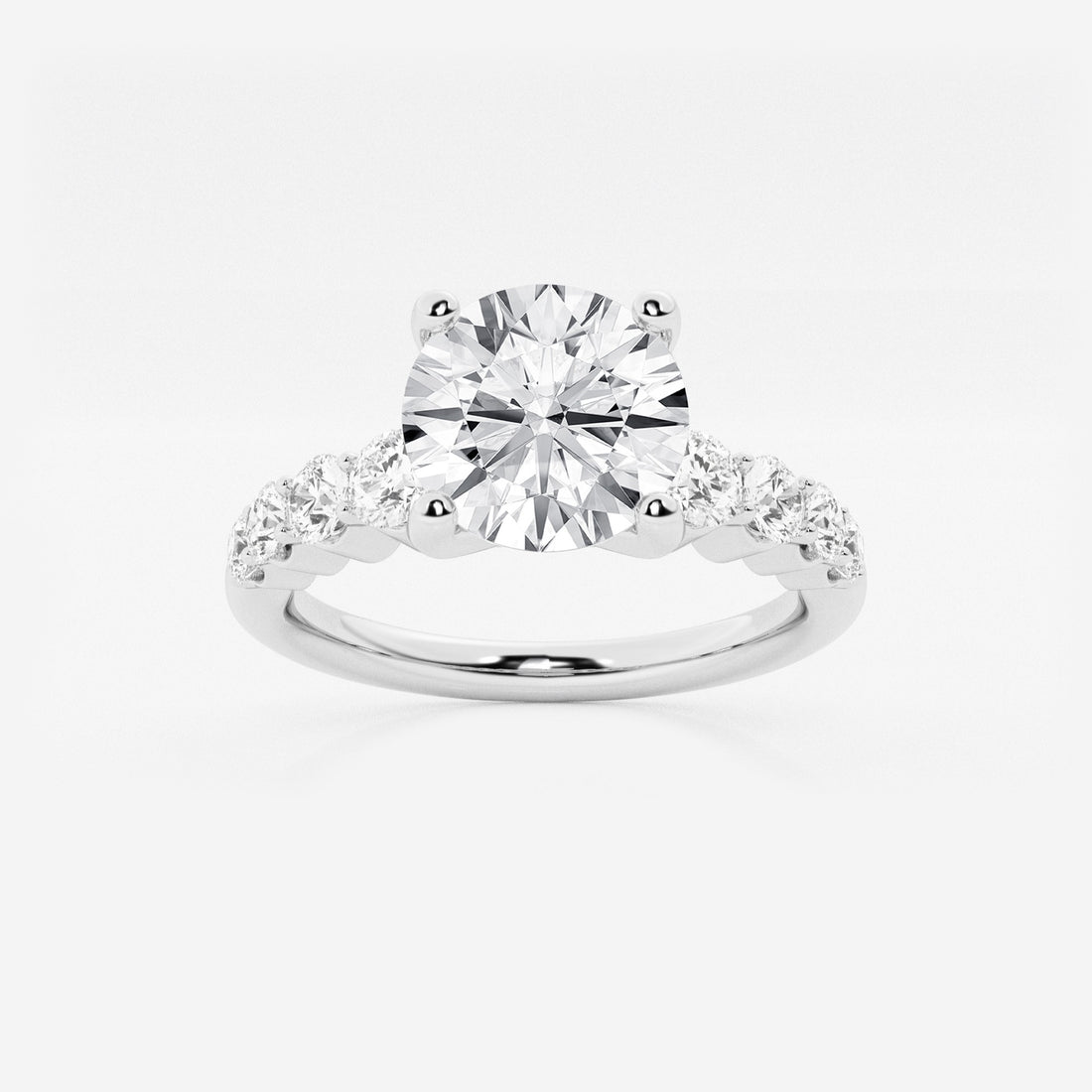 Amelia 2 ctw Round Lab Grown Diamond Graduated Engagement Ring