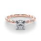 Cushion Cut Twisted Band Engagement Ring