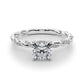 Cushion Cut Twisted Band Engagement Ring