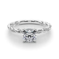 Cushion Cut Twisted Band Engagement Ring