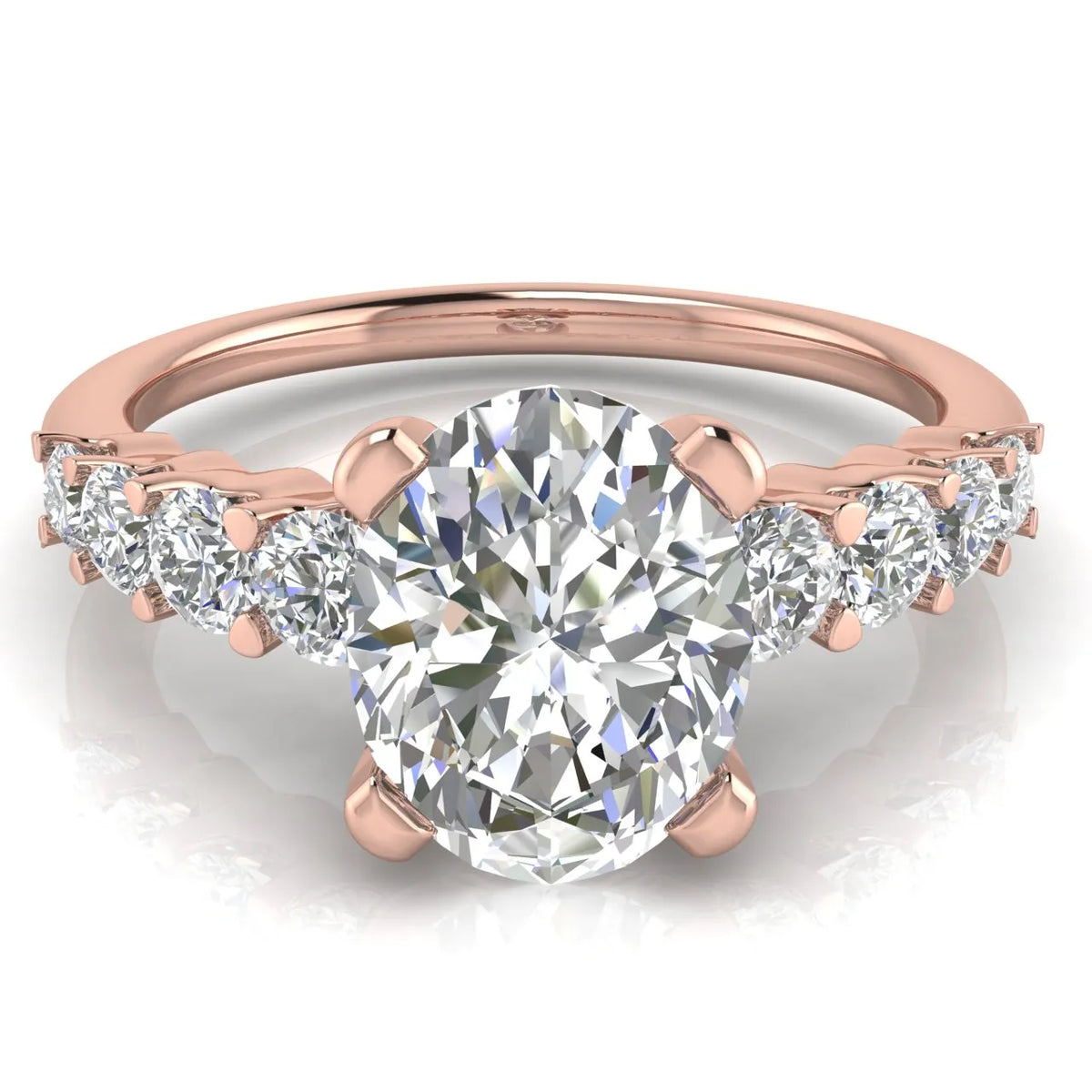 Elegant Solitaire Ring with Accent Stones