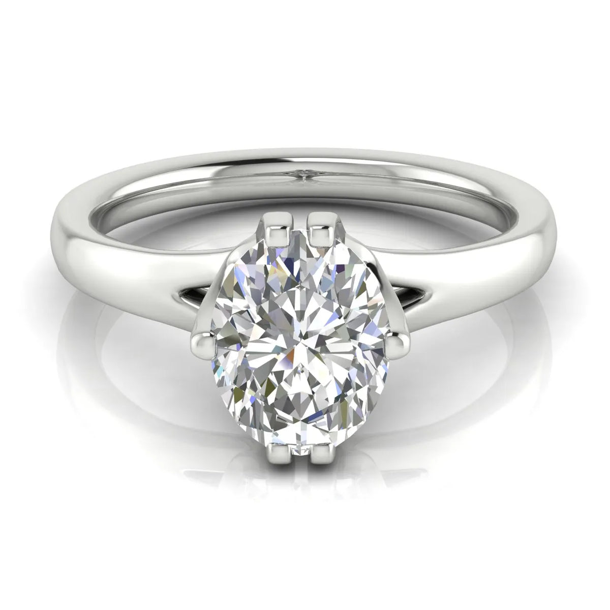 Contemporary Solitaire Engagement Ring