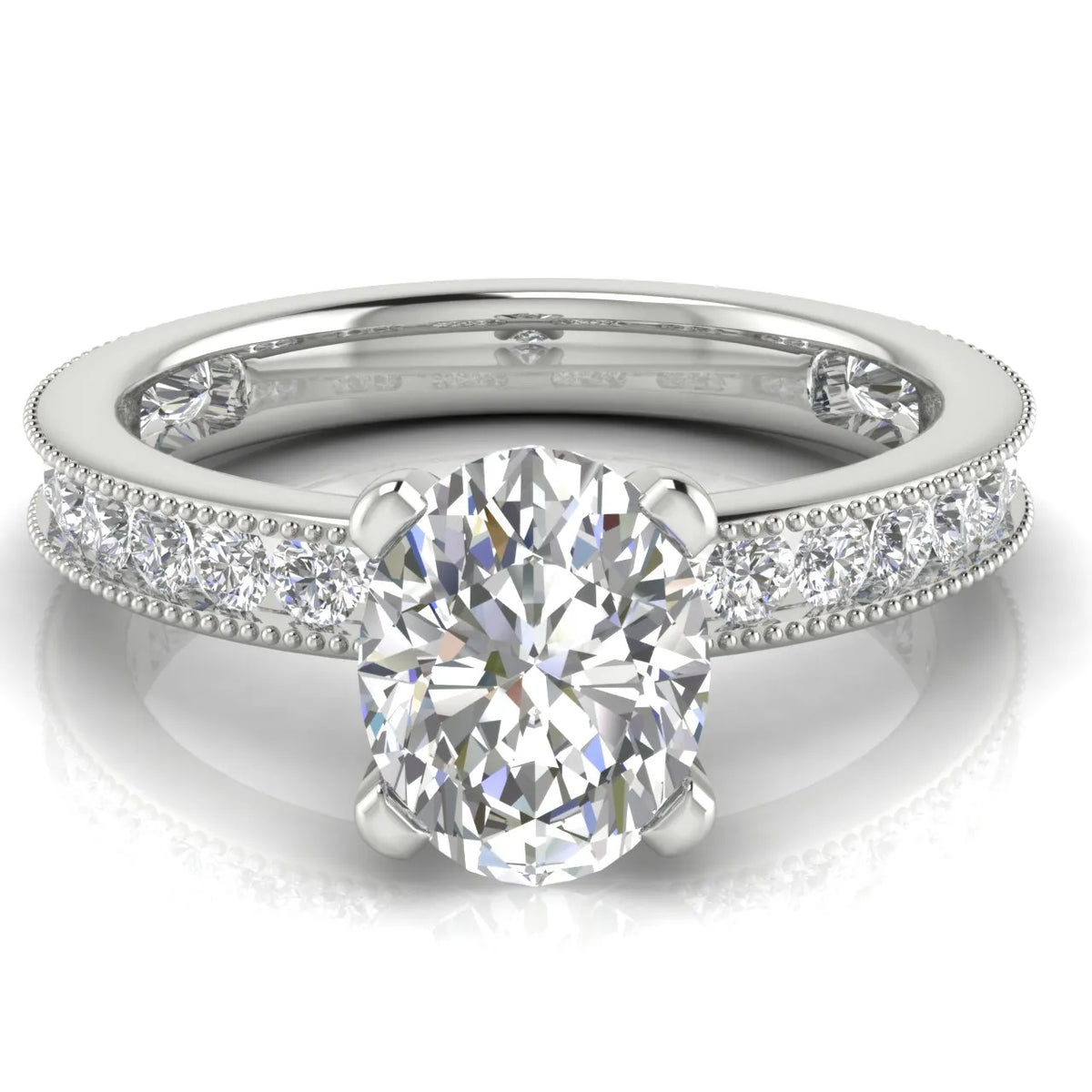 Vintage-Inspired Accent Solitaire Ring
