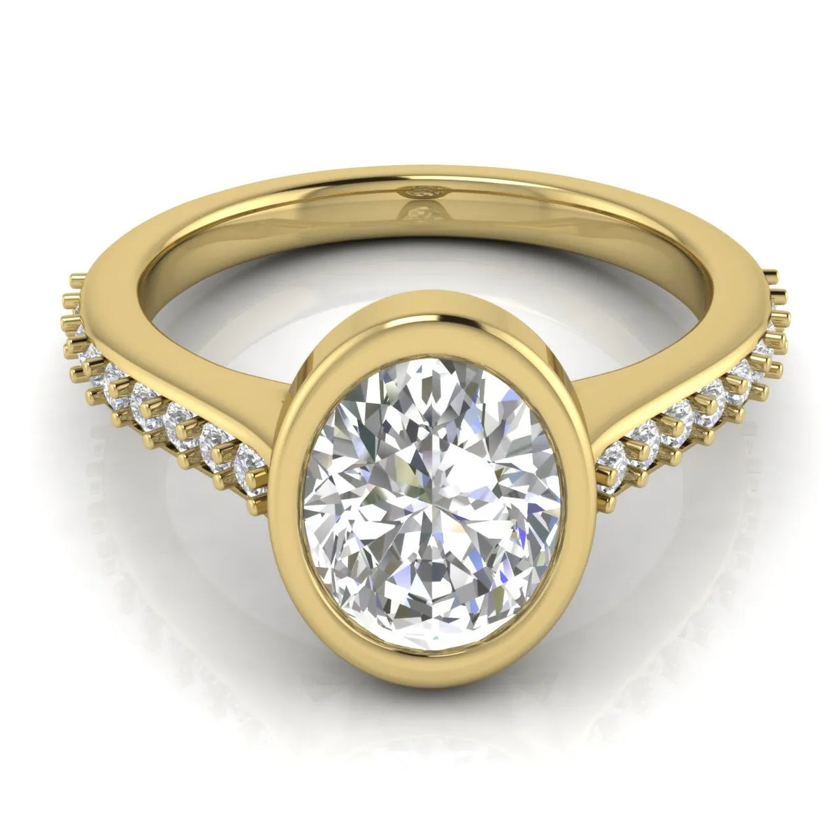 Elegant Bezel-Set Accent Ring