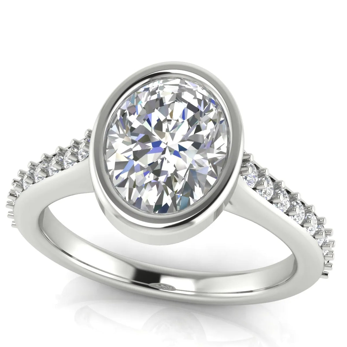 Elegant Bezel-Set Accent Ring