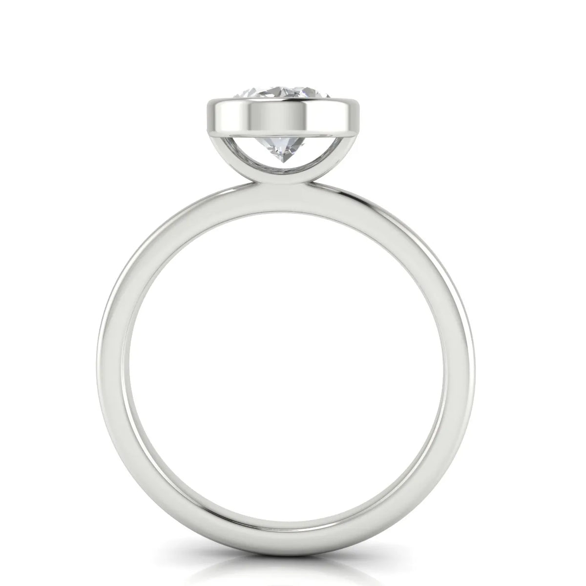 Modern Bezel-Set Solitaire Ring