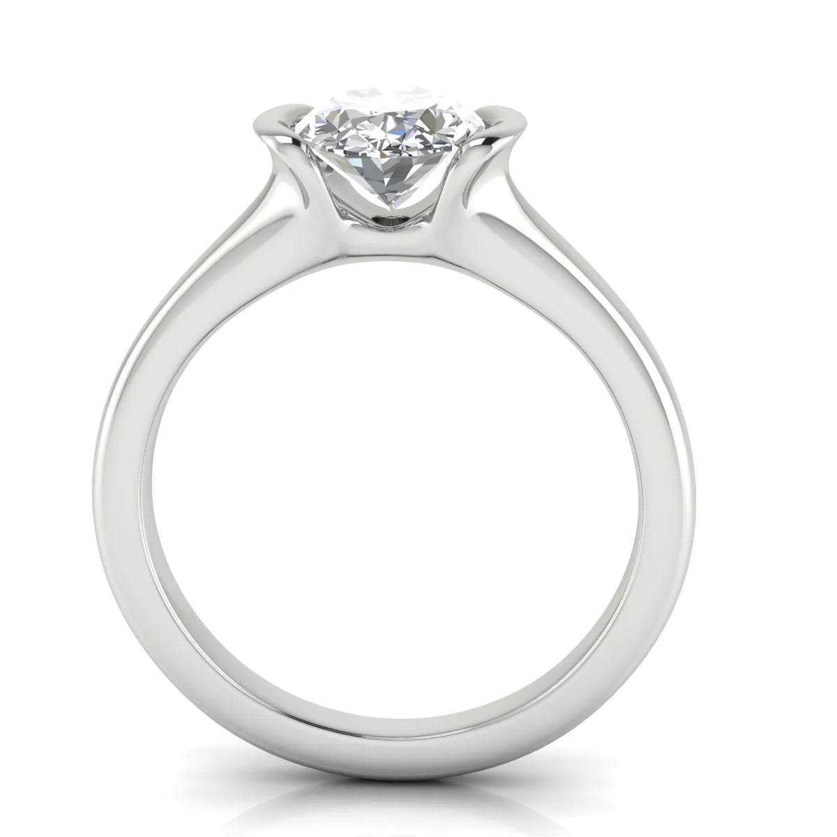 Modern Bezel-Inspired Solitaire Ring