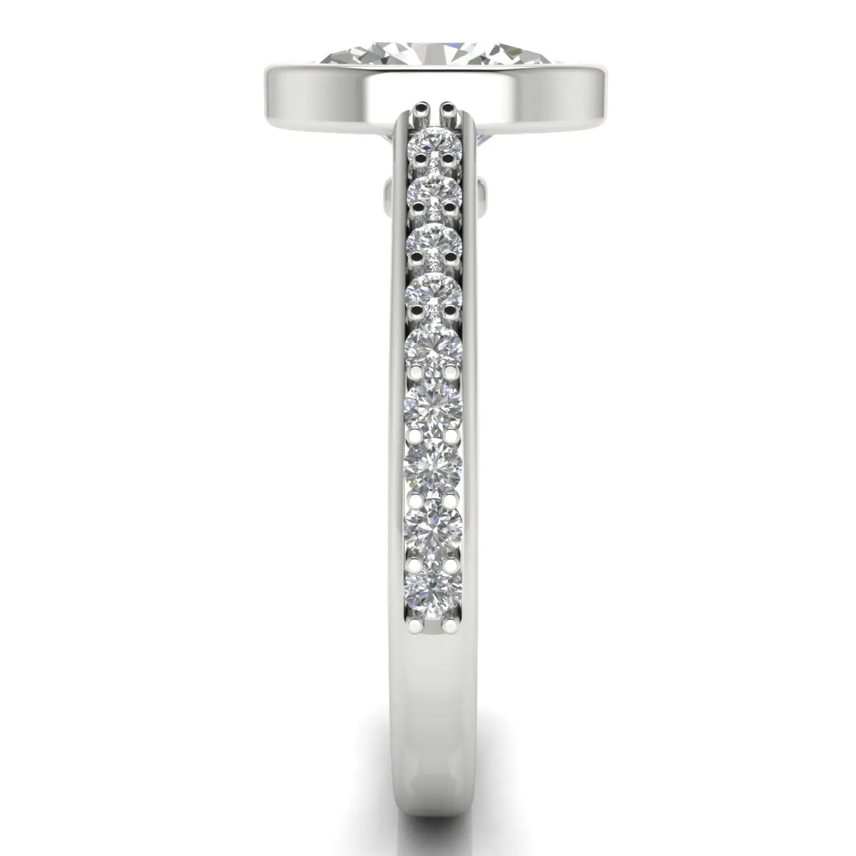 Elegant Bezel-Set Accent Ring
