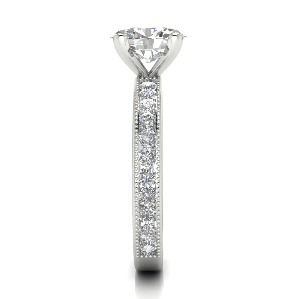 Vintage-Inspired Accent Solitaire Ring