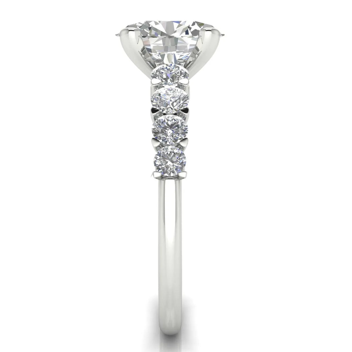 Elegant Solitaire Ring with Accent Stones