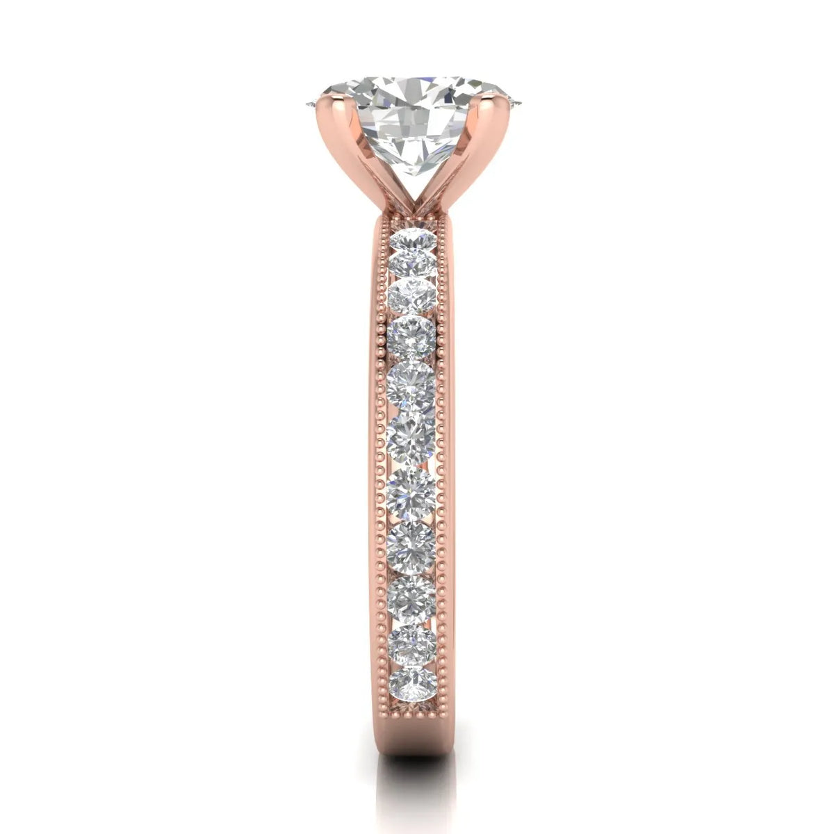 Vintage-Inspired Accent Solitaire Ring