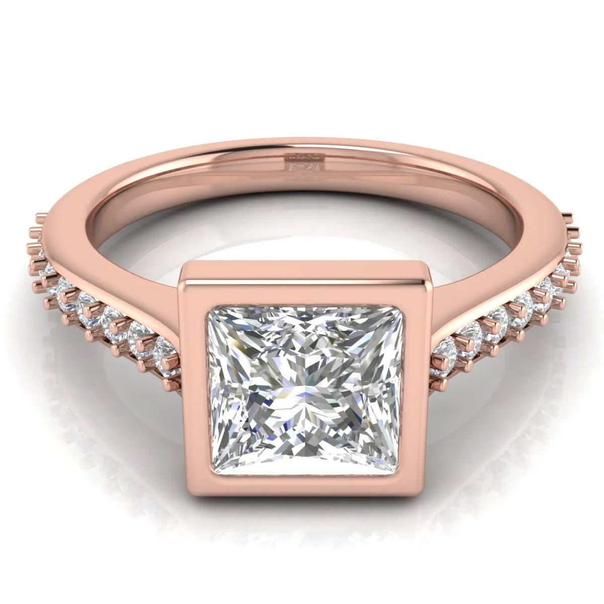 Elegant Bezel-Set Accent Ring