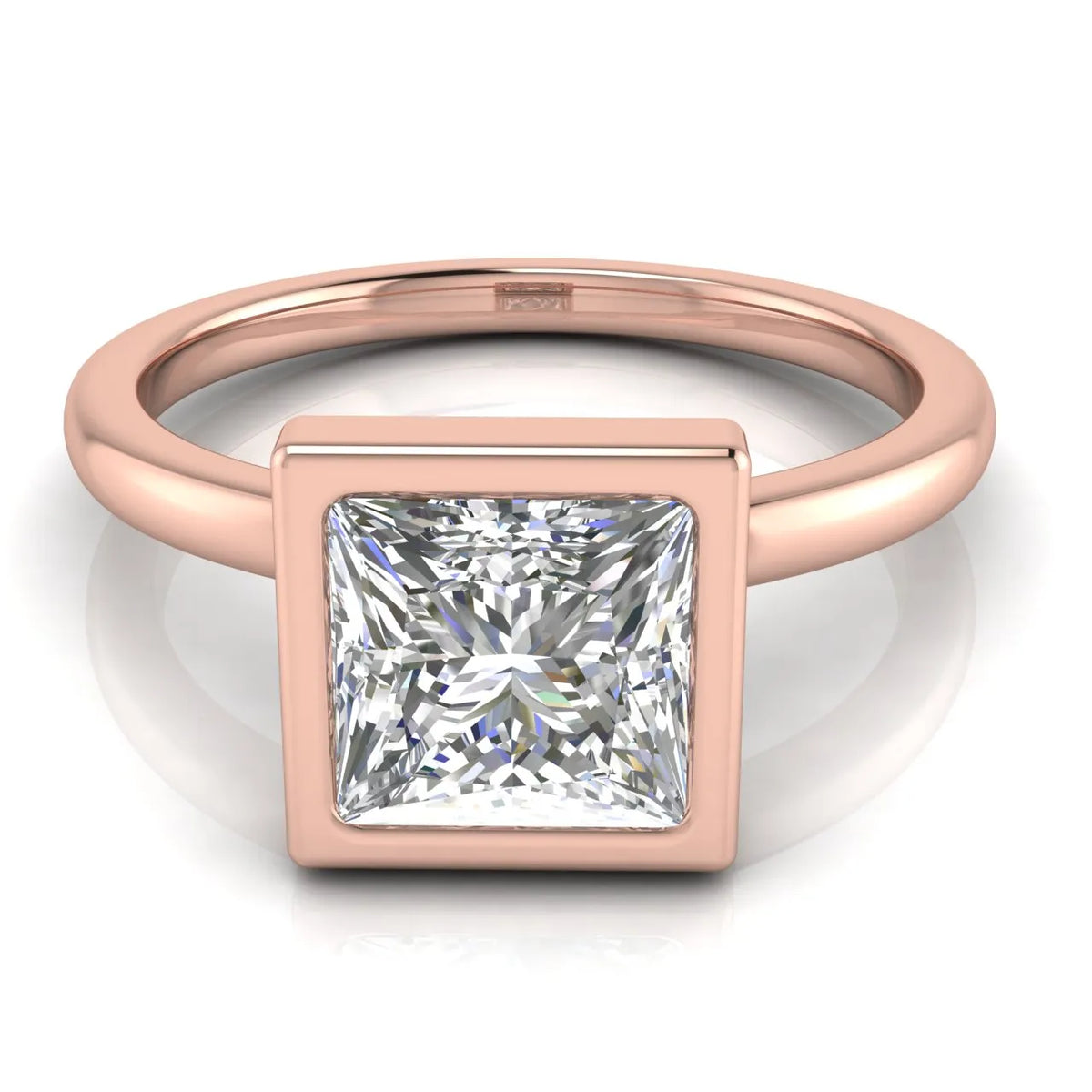Modern Bezel-Set Solitaire Ring