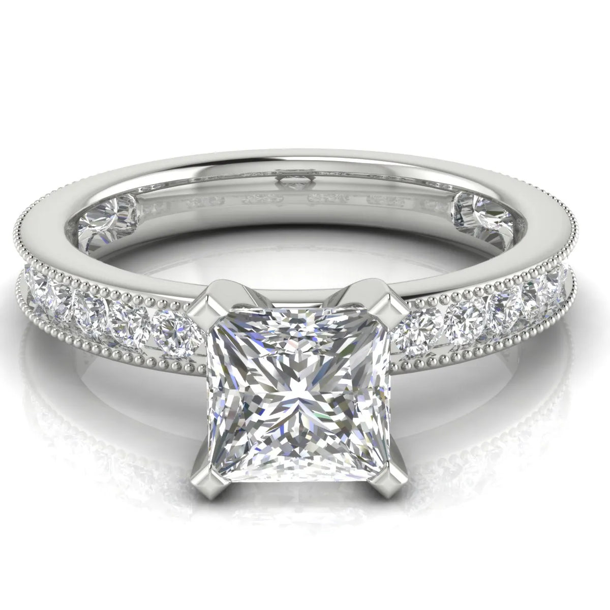 Vintage-Inspired Accent Solitaire Ring