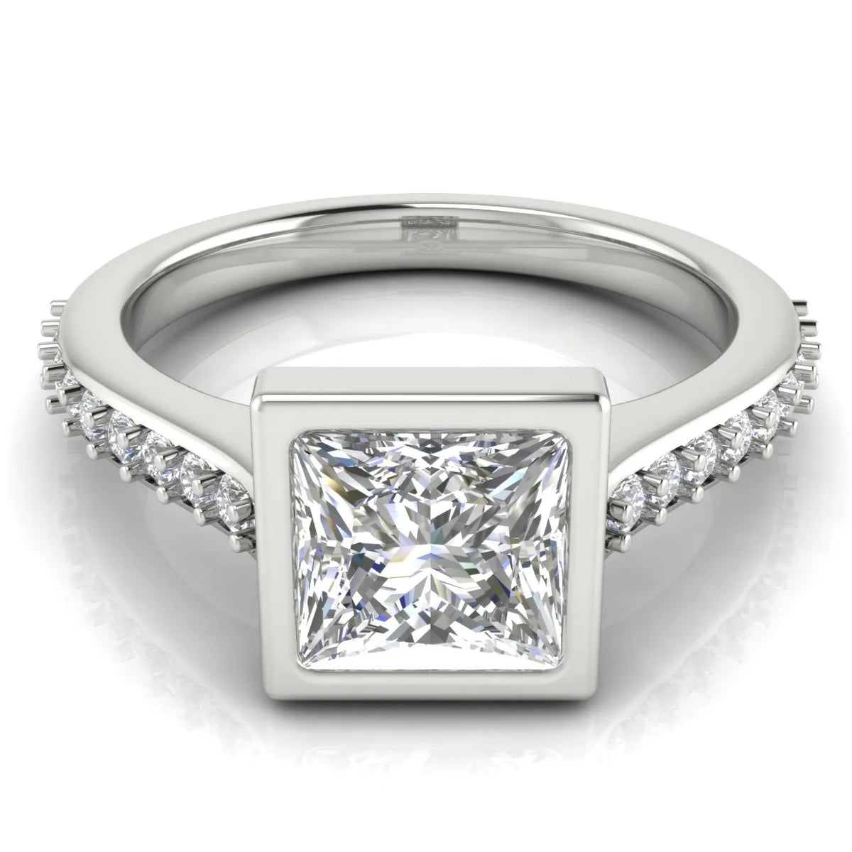 Elegant Bezel-Set Accent Ring