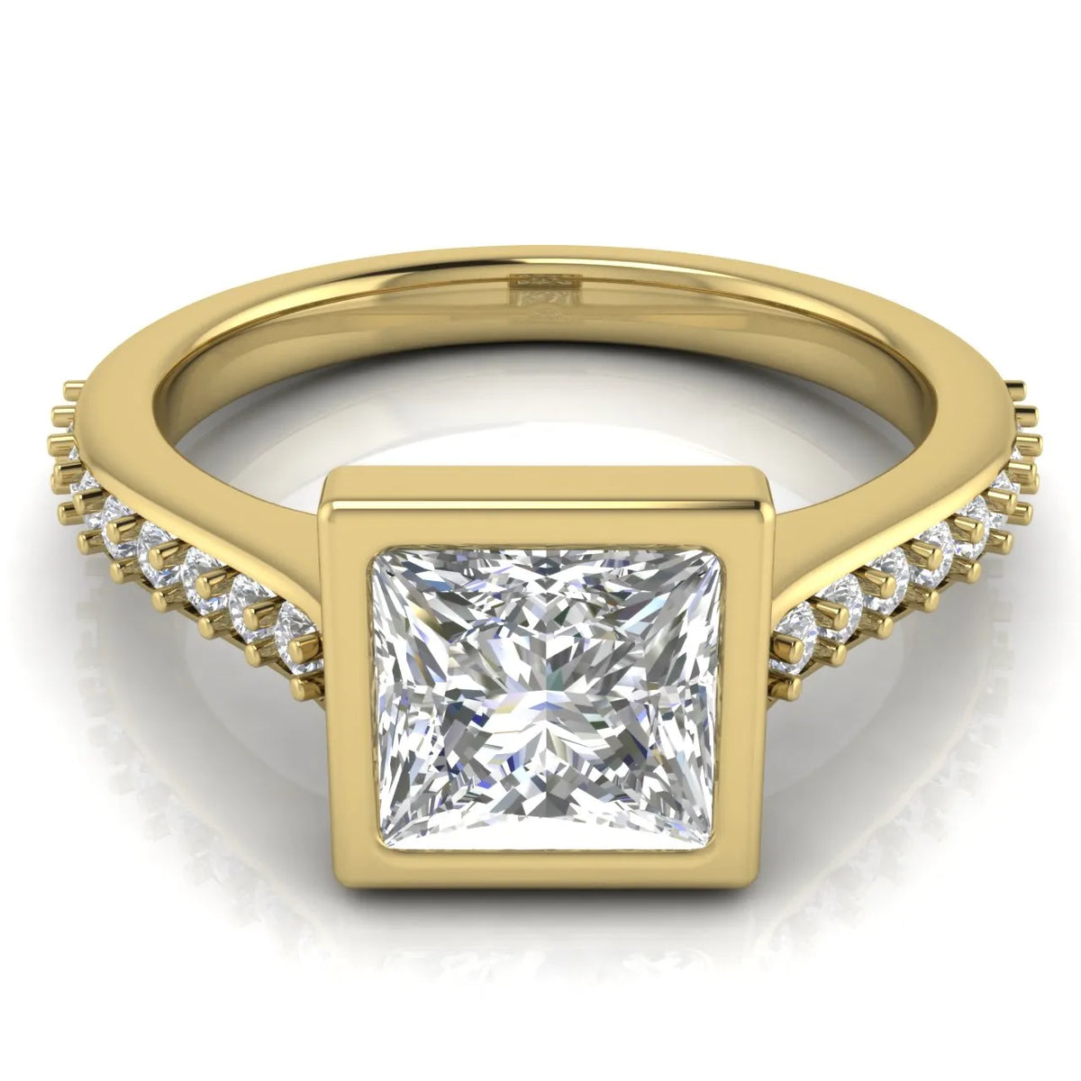 Elegant Bezel-Set Accent Ring