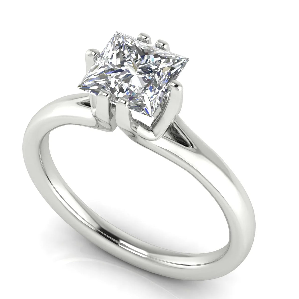 Contemporary Solitaire Engagement Ring